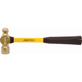 Ampco Safety Tools H-2FG Ball Peen Hammer, Non-Sparking, Non-Magnetic, Corrosion Resistant, 1 lb, 14" OAL