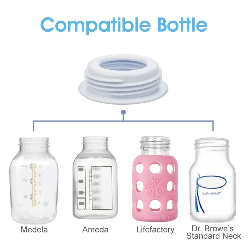 Maymom - Cambiador de rosca para botella Lansinoh (4 unidades)