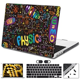 Seanai Physical Formula Pattern Hard Shell Case for MacBook Pro 16 inch 2025 2024 2023 2022 2021 Release Model M4 A3403 A3186 A2991 M3 A2780 M2 A2485 M1 with Touch ID Screen Protector,Keyboard Cover
