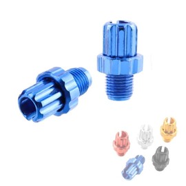 WinJapan Brake Lever Bolts M10 Blue Blue 2 Pcs Bicycle Mountain Bike Adjuster Bolts Adjuster Screws Handle (2 Blue, M10)