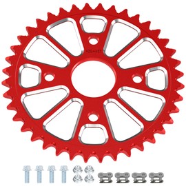CILOYU Mini Bike Sprocket Upgrade 40 Tooth Sprocket 420 Chain Compatible with Coleman CT200U BT200X CT200U-EX Baja Warrior Heat Massimo MB165 MB200 KT196 Axis M200 196cc 200cc 6.5hp Go Kart Parts-Red