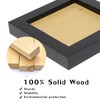 ORIVAN Black 4x4 Picture Frames Set of 4 Solid Wood