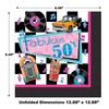 Beistle Fabulous 50's Luncheon Napkins, 6.75" x 6.75", Multicolored, 16