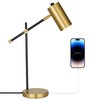 Folux Modern Industrial Working Table Lamp, Minimalist Desk Lamp, Gold