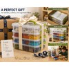 Transparent Plastic Storage Box with Green Drawer Portable Storage Organizer