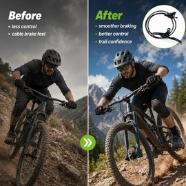 Hydraulic Disc Brake for Mountain Bikes – Single-Side Assembly with 800 mm Pre-Bled Hose and Adjustable Lever