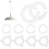 10 Pack E27 to E14 White Lamp Shade Adapter Ring,
