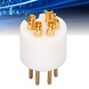 5 Pin Turntable Plug Connector Red Copper Gold Plating Nickel
