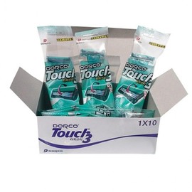 Touch3 Triple-Blade Disposable Razors (10-Pack) Set