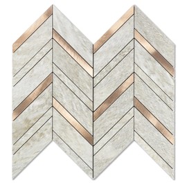 Yipscazo 10-Sheet Sandstone Beige Herringbone Peel and Stick Backsplash for Kitchen Walls,Heat Resistant PVC Mixed Metal Stick on Backsplash Tiles,Waterproof Peel and Stick Tile for Bathroom&Shower