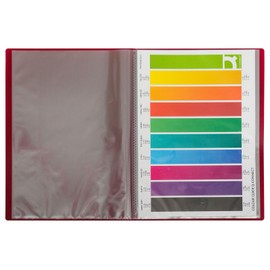 Q-Connect Polypropylene Display Book 40 Pocket Red KF01258