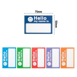 FACATH Name Tag Labels Stickers- 250pcs, Colorful Border Name Tag Stickers 75mm x 50mm, Clothing Labels for School, Office, Presents and Bottles