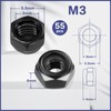 M3 Nuts Self-Locking Nuts Carbon Steel Nut M3 Pack of