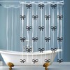 Clear Green Ivy Leaves Shower Curtain Liner, Transparent Plastic Nature