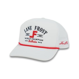 Lane Frost Men's Frost Tough Logo Ball Cap White One Size