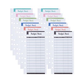 24Pcs Expense Tracker, A6 6 Holes Binder Refill Paper Budget Sheets Money Trackers Budget Inserts for Bill Organizer