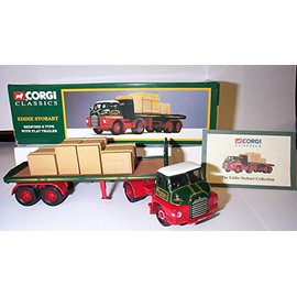 corgi classic eddie stobart bedford S type with flat trailer truck 1.50ish scale limited edition diecast model