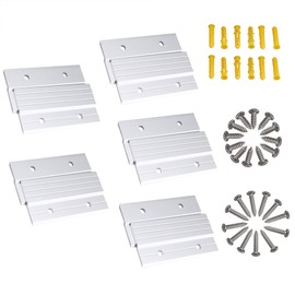 French Cleat Picture Hanger 4" Aluminum Z Clips Interlocking Wall Mounting Bracket Hardware Kit for Hanging Mirrors, Panels, Shelf ,Headboards, Artwork, Cabinet, Whiteboard, Art Frames (5 Pairs)