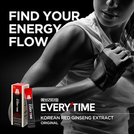 JUNG KWAN JANG Everytime Korean Red Ginseng Extract Stick 3,000mg Original - Adaptogen Energy Drink Liquid Stick Supplements - Energy Boost & Immune Support, Caffeine Free (30 Sticks)