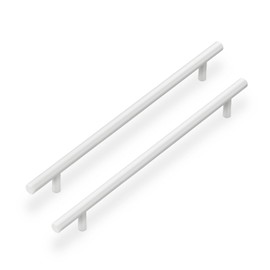 LONTAN 10 Pack White Kitchen Cupboard Handles 160mm Drawer Handles Kitchen Door Handles Cabinet Handles Stainless Steel Wardrobe Door Handles Bathroom Handles Cupboard Door Handles