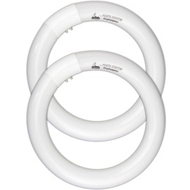 CHKADAWA FC8T9/CW Circular Fluorescent Light Bulb, 8 Inch Round T9 22W Circline Bulbs Replacement for Circle Ceiling Fixture, Cool White 4100K 1350 Lumens, G10q 4 Pin Base, 2 Pack