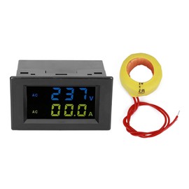 Digital Display Voltmeter Accurate White Black Measuring Current Machine EquipmentDouble Display Black Shell
