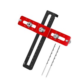 Fonowx Foldable Cabinet Hardware Jig Adjustable Cabinet Handle Jig Punch Locator Drill Guide for Cabinetmakers DIY Builders Drawer