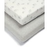 Mamas & Papas 2 Pack Cot/Bed Fitted Sheets, Elephant