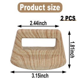 SHENGYIYISHENG Pot Lid Top Replacement Knob Universal Pan Lid Holding Handles Wood Grain Cookware Pot Hand Grip Knob with Screws for Kitchen Cookware (Wood Color, 2 Pcs)