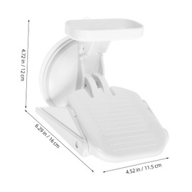 SHINEOFI Suction Cup Shower Foot Rest Slip Pedal for Shaving Legs Compact Bathroom Accessory with Strong Suction for Secure Use for Pregnant Women and Easy Installation