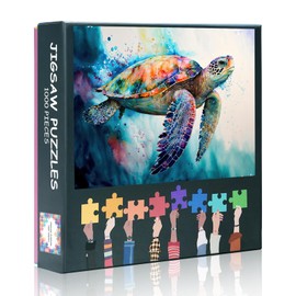 Jigsaw Puzzles for Adults 1000 Sea Turtle - Ocean Animals 1000 Piece Puzzle for Adults Educational Games Home Decoration Challenging Jigsaw Puzzles Gift Size 19.7x27.5 inches