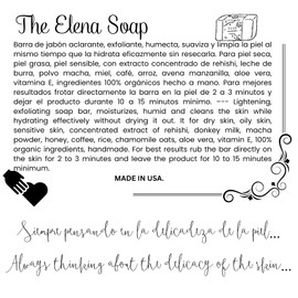 jabón facial exfoliante y aclarante para piel sensible, piel grasa piel seca ayuda con las manchas de sol hecho a mano, ingredientes naturales orgánicos, no reseca la piel extracto de hongo Asiatico