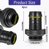 4 Pack G1/4" to 3/8" Barb Fitting for Soft Tube,