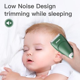 Baby Hair Clippers for Beginners - 13 Pieces Professional Baby Hair Cutting Kit, Silent Hair Clippers Autism with IPX7 Waterproof, Safe Ceramic Blades and LCD Display for Babies & Children & Adults