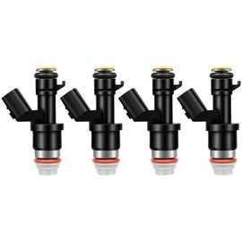 Set of 4 Fuel Injector - Compatible with 2010-2011 for H-onda CR-V 2.4L 2012-2015 for H-onda Civic 2.4L 2009-2014 for Acura TSX 2.4L- Replace Part 16450-R40-A01