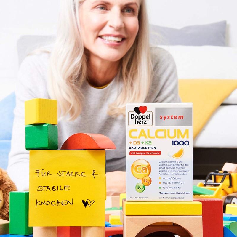 Doppelherz Calcium 1000 + D3 + K2 System - Calcium