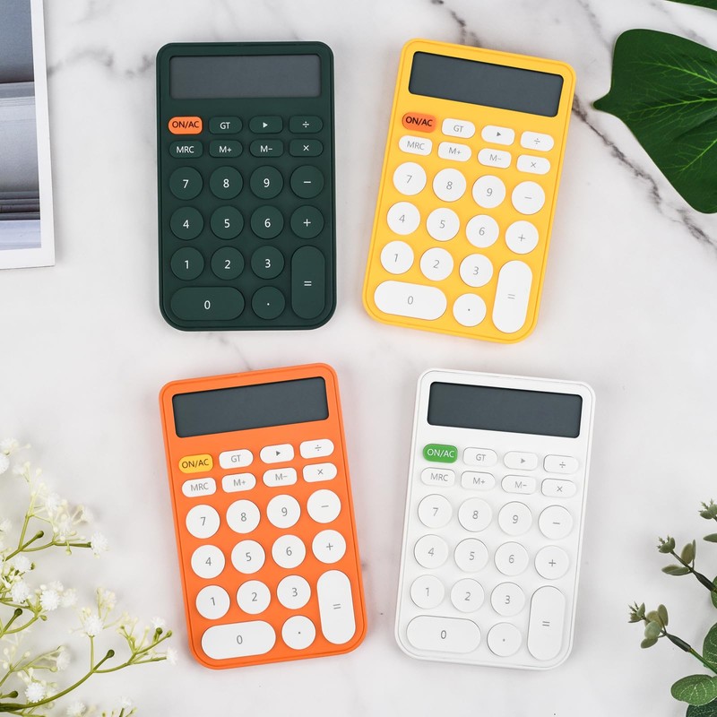 Basic 4 Function Calculator for Students and Office: Small, Portable,