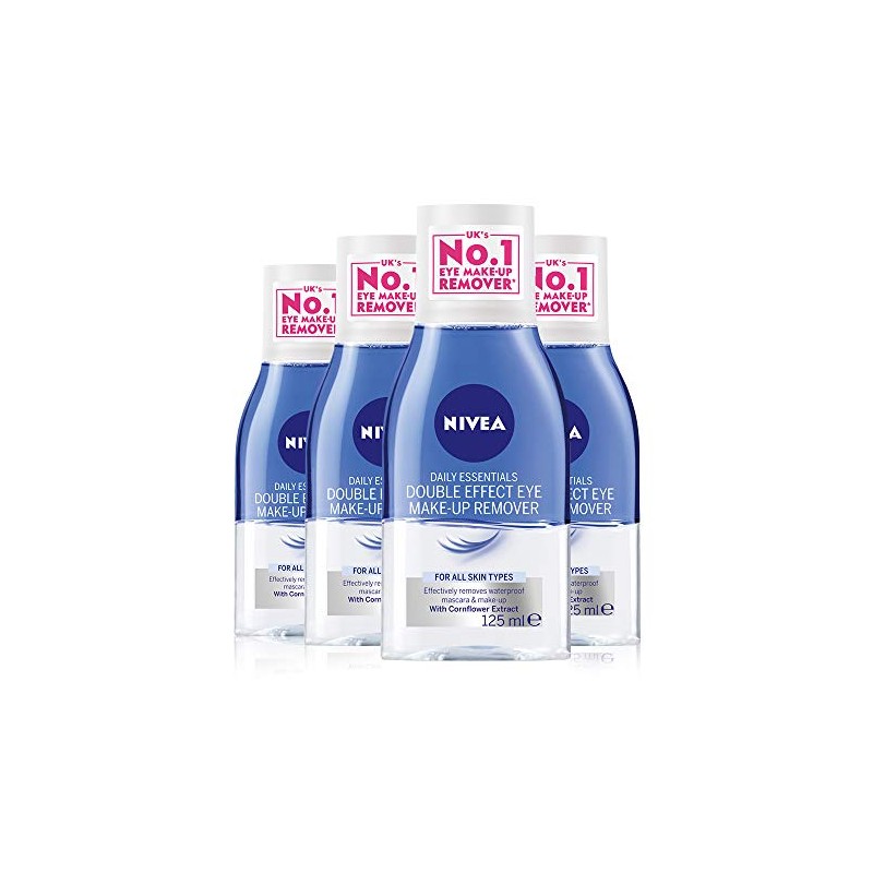NIVEA Double Effect Eye Make Up Remover 125 ml, Pack