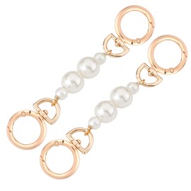 2pcs Bag Extender Chains, Pearl Extension Chain Purse Strap Extender Wallet Extender Chain Purse Extender Accessories for Shoulder Bags Backpack Handbags Purses