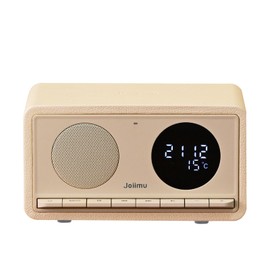 Joiimu Bluetooth Speakers with Desk Clock, FM Radio Alarm Clock, Wireless Charging and Thermometers for Home Bedrooms