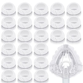 Sosation 24 Pack Mask Liners Full Face Reusable Soft Mask Covers Reduce Air Leaks and Blisters Washable Cushion Covers (White)