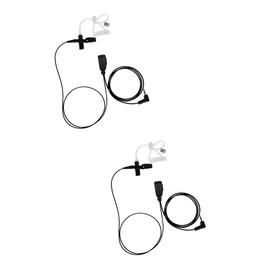 Bommeow 2 Pack BCT15-Y1 1-Wire Acoustic Clear Tube Earpiece for Vertex Yaesu VX-1R VX-5R VX-110 VX-150 FT-250R FT-60R