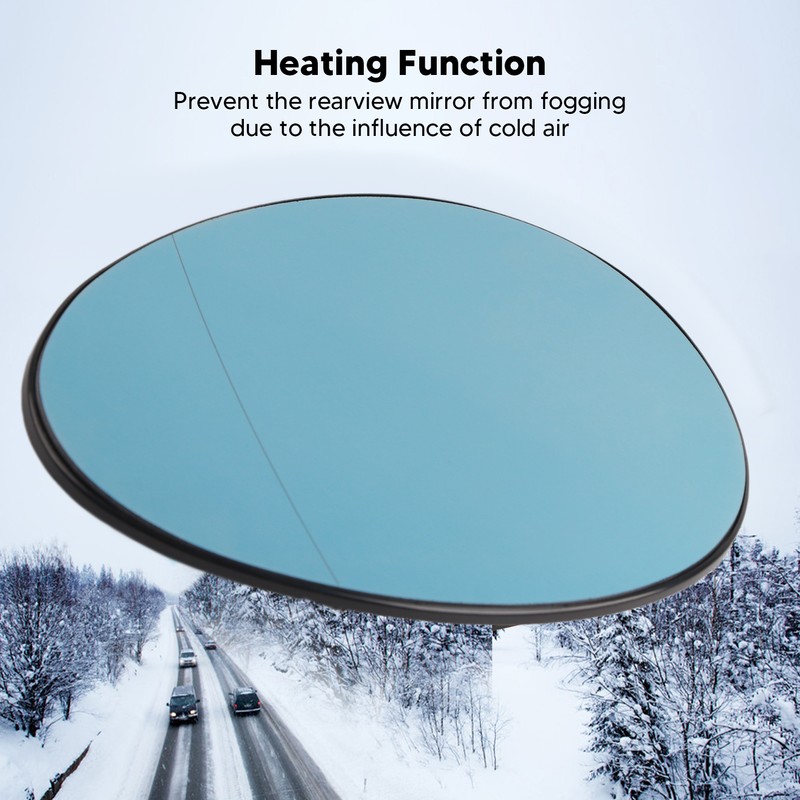 Car Rearview Mirror Glass with Heating Function Clear Visibility Replacement