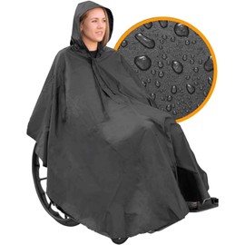 OrtoPrime Wheelchair Raincoat Waterproof Wheelchair Rain Poncho Wheelchair Accessories
