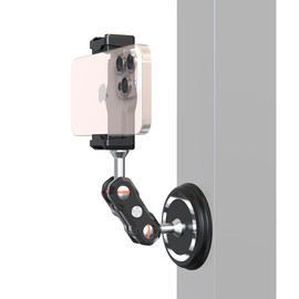 SOH Gym Magnetic Phone Holder Mount,360° Adjustable Ball Head Gym Magnetic Phone Mount Holder Attaches to All Metal Surface Compatible with iPhone16/15/14/13 and Most Smartphones