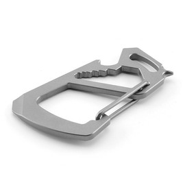 Carabiner Keychain Clip, Anti-Lost Key Holder and Quick Release Backpack Clasps/Hook with Multitool for Men & Women (Silvery)