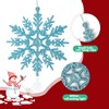 SULOLI Glitter Snowflake Hanging Decorations(Blue)