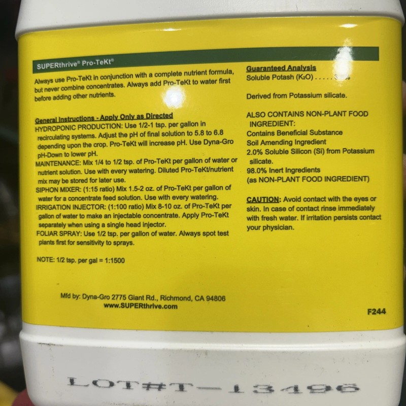 Dyna-Gro Superthrive- Pro-TeKt- Liquid Supplement Fertilizer 1 Quart