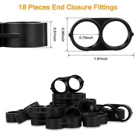 iRunning Drip Irrigation Fittings for 1/2" Tubing(0.600" ID), 18 Pieces Drip End Plug Fittings End Cap Connectors for 1/2 Inch Irrigation Tube, Drip Line End Closure for Drip and Sprinkler Systems