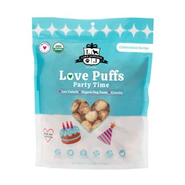 Lord Jameson Lord Jameson Party Time Light & Crunchy Love Puffs - Coconut, Turmeric, Beet & Spinach - Dog Treats, Low-Calorie, Low-Sugar, Gluten & Preservative-Free, USDA Certified Organic - Made In USA 4 oz